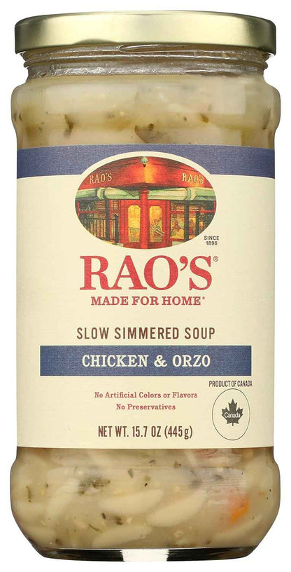 Rao's Made for Home Chicken Orzo Soup – Clean-Label Comfort Meal for Health-Conscious Home Cooks, No Artificial Additives