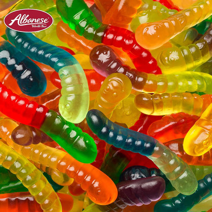 Albanese Mini Gummi Worms – Road Trip and Travel Snack for Families, 12 Flavor 36oz Resealable Bag