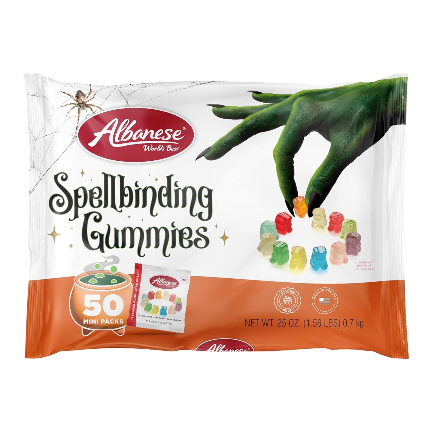 Albanese World's Best Spellbinding Gummi Bear Cubs Bulk Bags – Gluten Free Fat Free Trick or Treat Handouts for Children