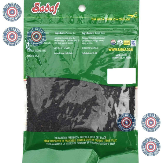 Sadaf Black Sesame Seeds - Thoughtful Gourmet Pantry Gift for Home Cooks and Foodie Friends, 3 oz Resealable Bag
