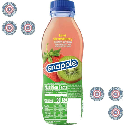 Snapple Kiwi Strawberry Juice Drink 16oz Bottles Pack of 12 - All Natural Better for You Pantry Staple for Health Conscious Families
