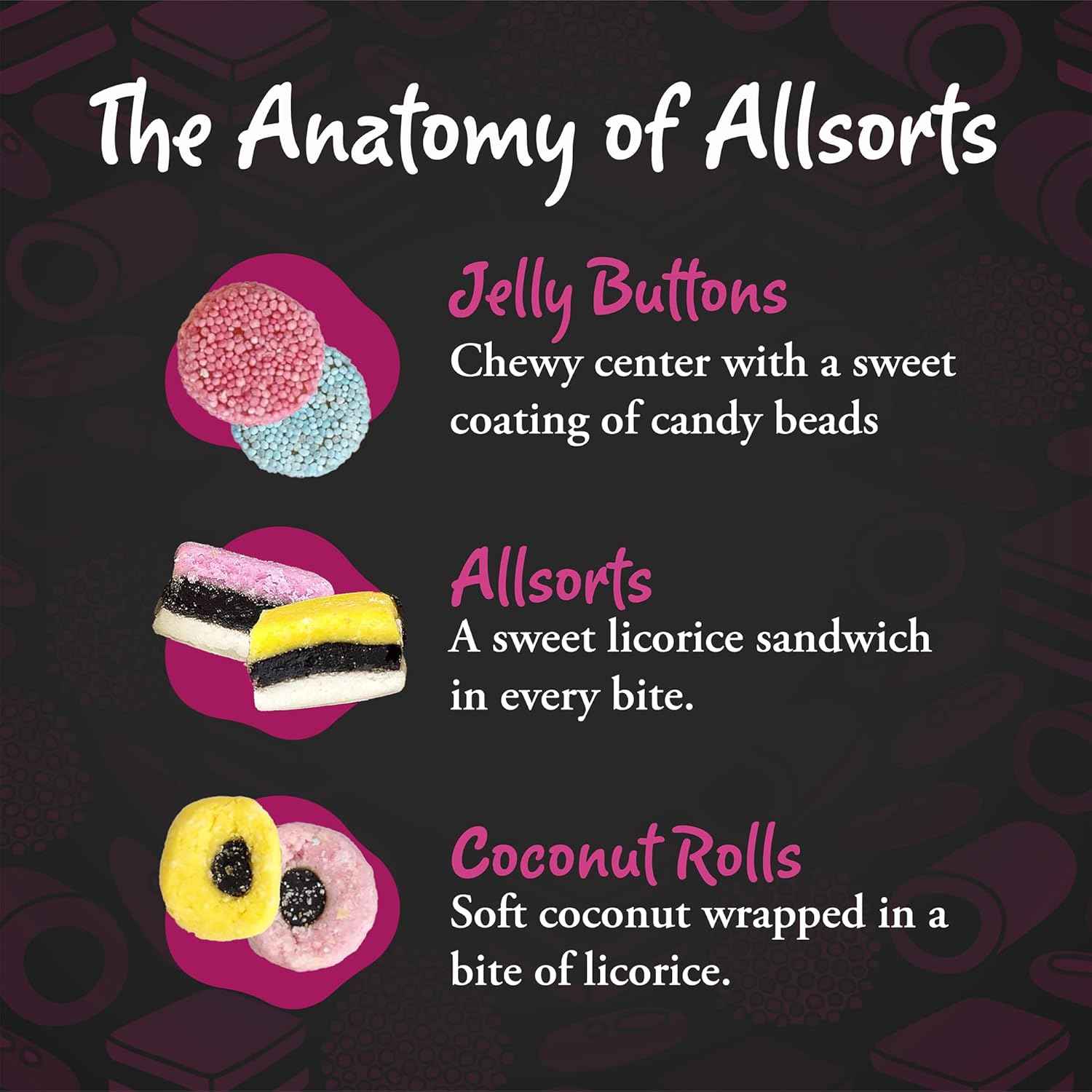 Gustaf's Licorice Allsorts 7 oz Bag – All-Natural Soft Candy for Family Movie Night at Home