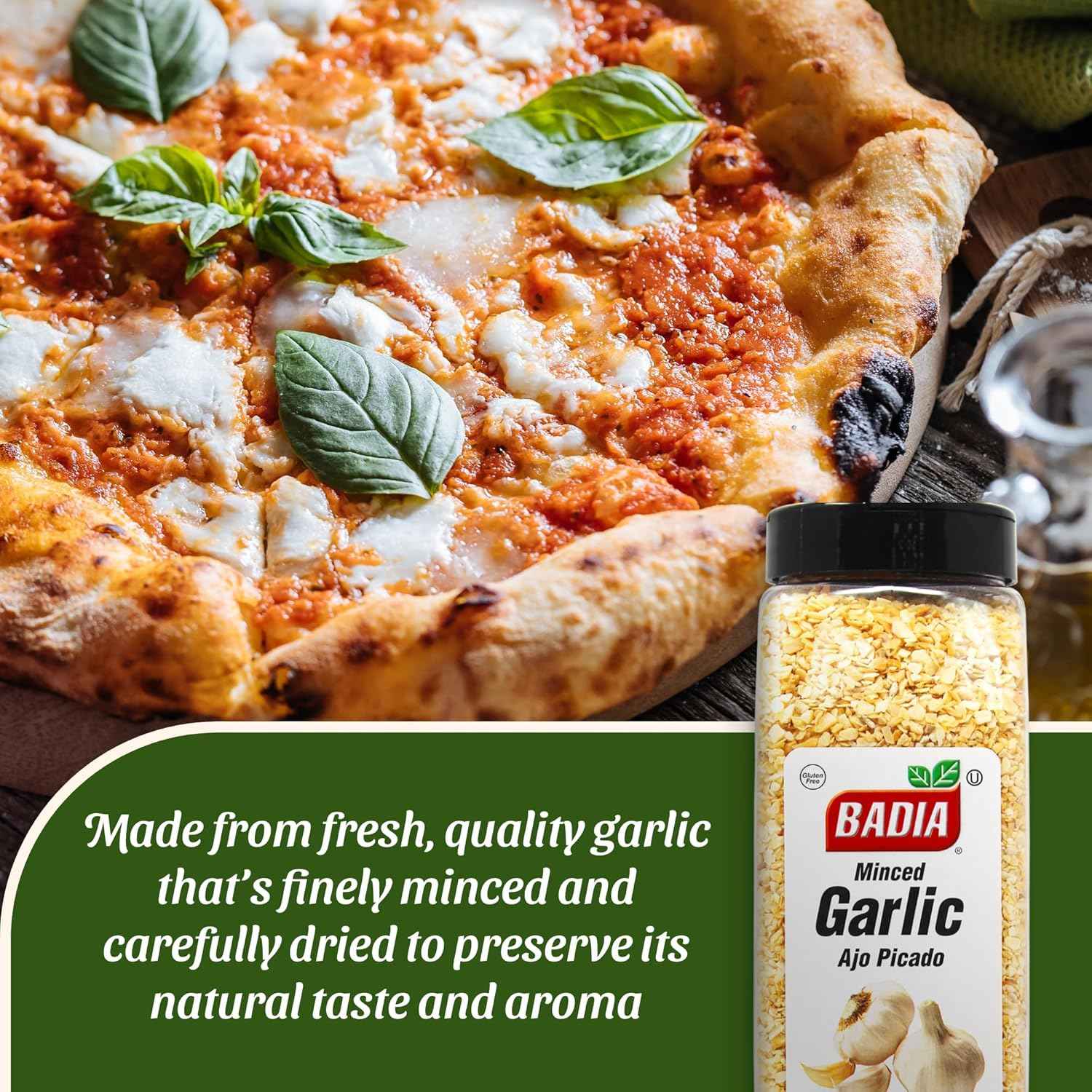 Badia Minced Garlic 1.5 lb – Portable Dehydrated Seasoning for Camping Trips, Backyard Cookouts, and Open-Air Grilling