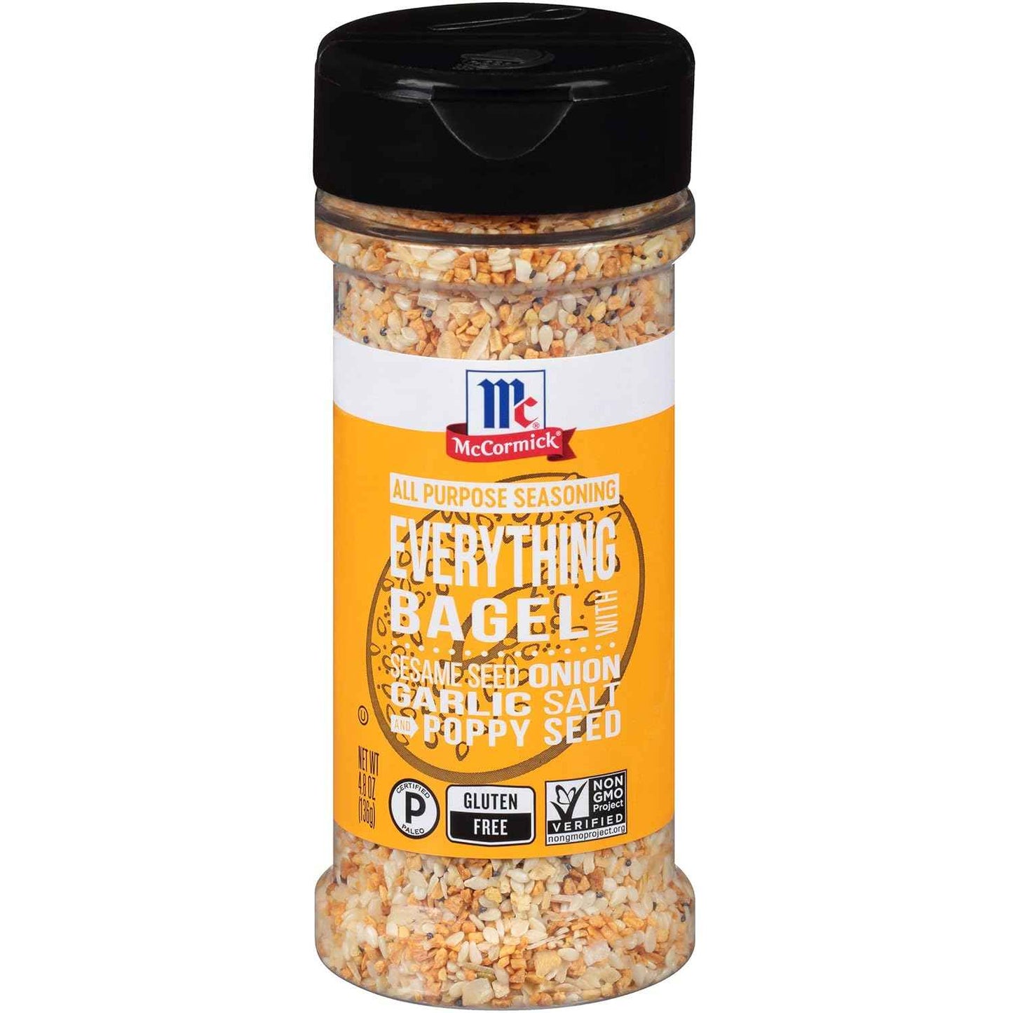 McCormick Everything Bagel All Purpose Seasoning – Thoughtful Housewarming Gift for New Home Cooks, 4.8 oz Shaker