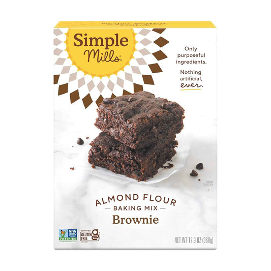Simple Mills Almond Flour Brownie Mix – Cleaner Lunchbox Treat for Kids with Gluten Free Ingredients