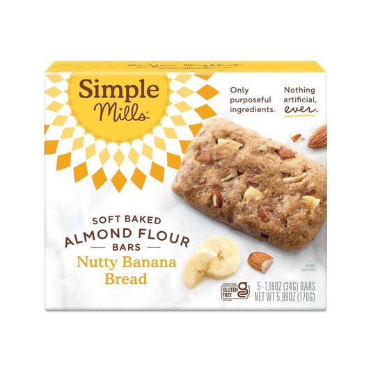 Simple Mills Nutty Banana Bread Bar – Allergy-Friendly Lunchbox Snack for School and After-School