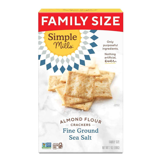 Simple Mills Almond Flour Crackers – Farmhouse Cheddar Gluten-Free Lunchbox Snack for School and After-School Family Stations