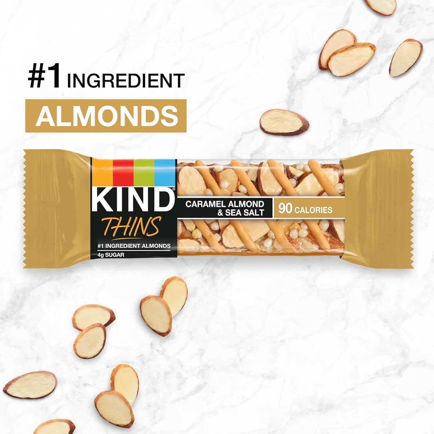 KIND THINS Caramel Almond & Sea Salt – 100-Calorie Snack for Calorie-Conscious Home Office and Pantry Routines