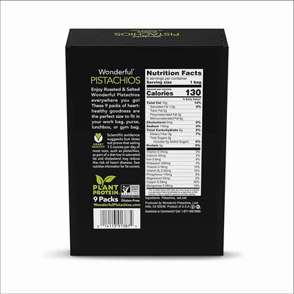 Wonderful Pistachios 1.5oz Single-Serve Bags – Shelf-Stable Snack for Road Trips and Camping