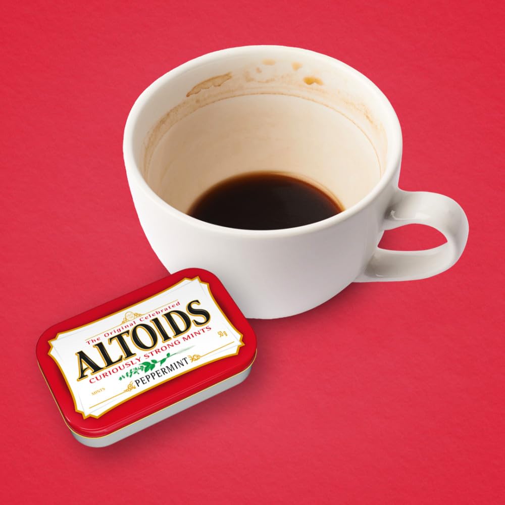ALTOIDS Peppermint Mints – Travel-Sized Breath Freshener Tin for Cars, Airports, and Road Trips