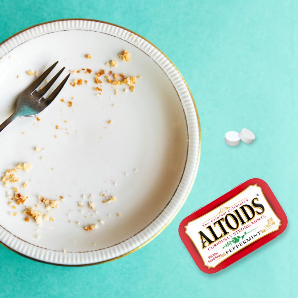 ALTOIDS Peppermint Mints – Travel-Sized Breath Freshener Tin for Cars, Airports, and Road Trips