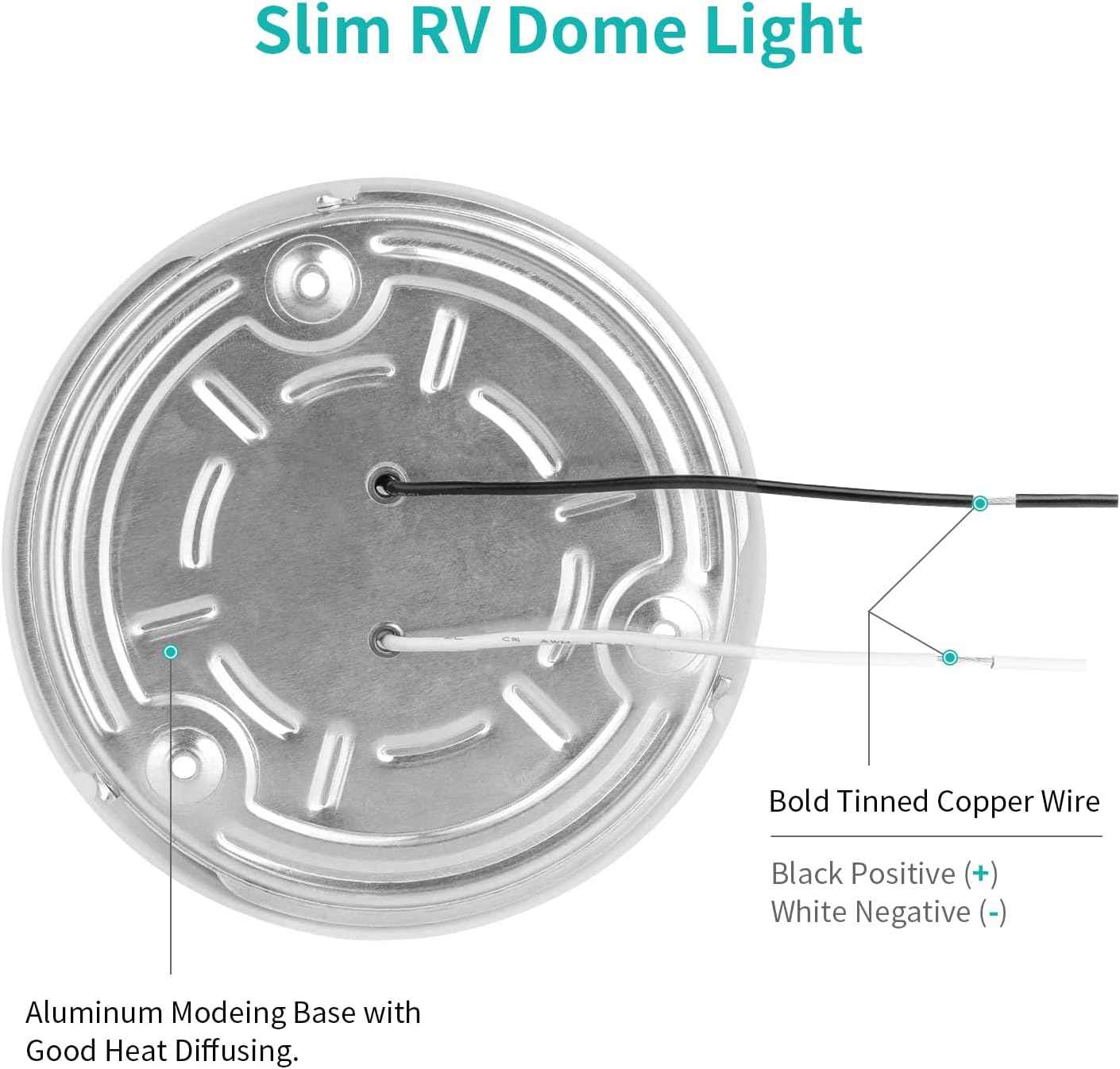 Child Safe RV LED Ceiling Light – Cool Touch Surface Mount Puck for Family Campers, No Hot Bulb 12V DC 4.5W