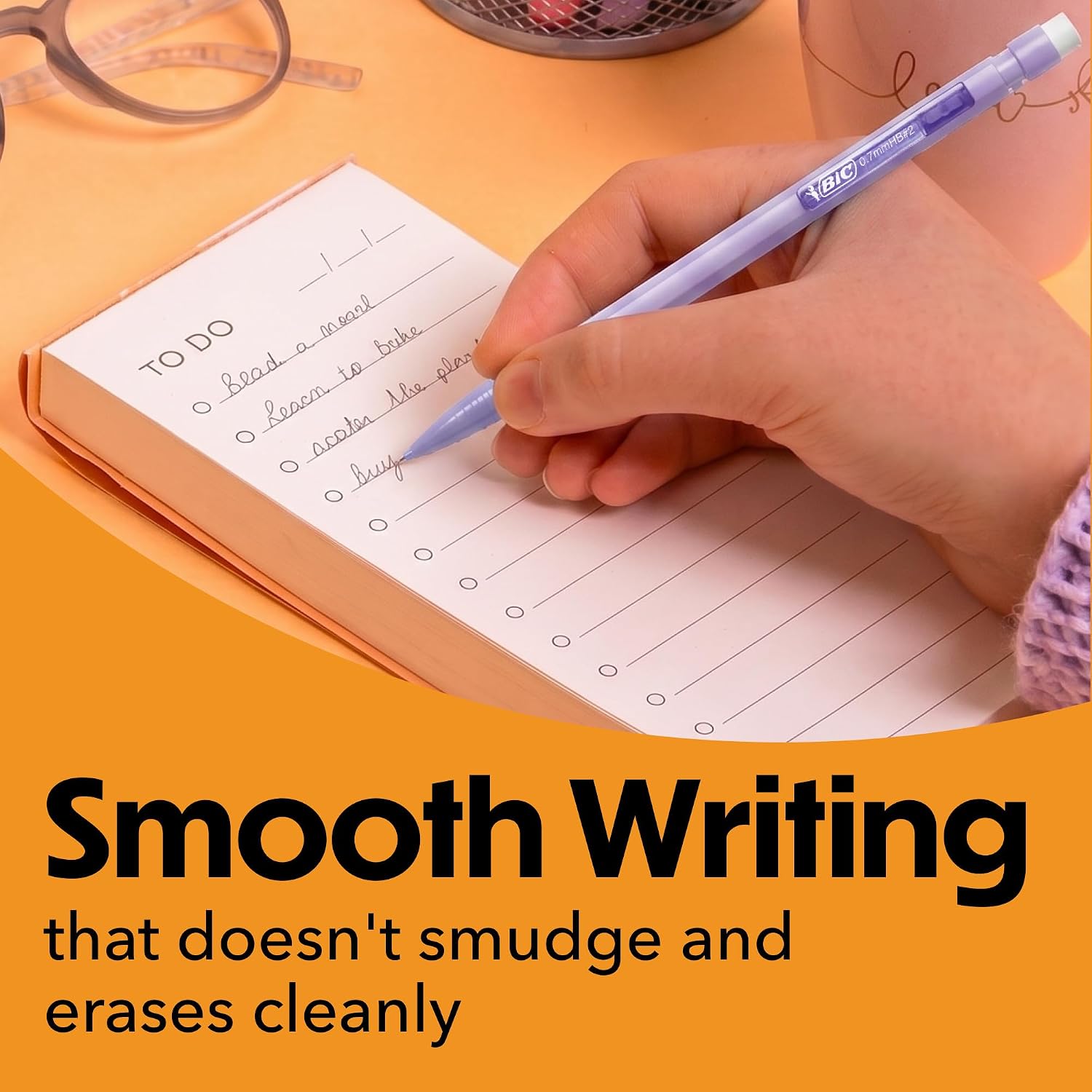 ambidextrous round plastic barrel with smooth grip and retractable closure