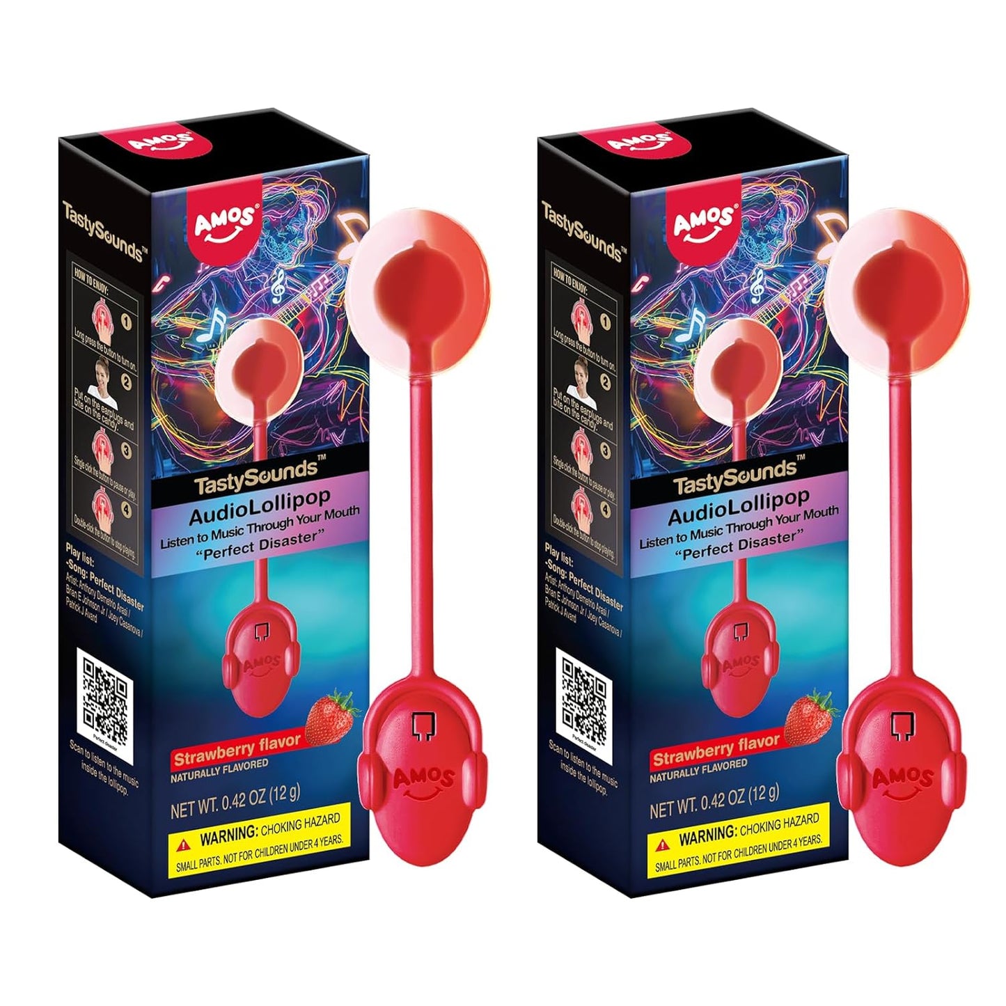 Amos Music Lollipop Candy – Romantic Valentine's Day Gift for Couples, Audio Singing Candy Novelty