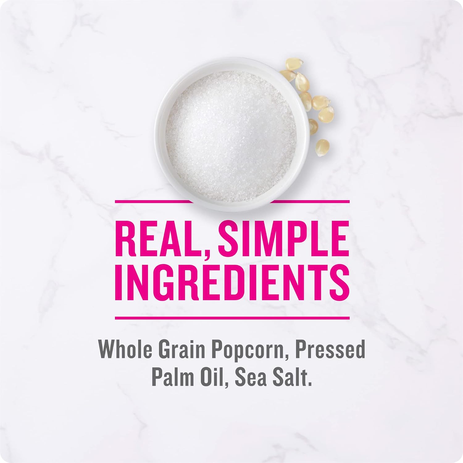 Angie's BOOMCHICKAPOP Sea Salt Microwave Popcorn, 6 ct – Four-Ingredient Snack for Intentional Clutter-Free Pantry