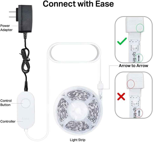 Kasa Smart LED Light Strip – Clean-Line Under-Cabinet Accent, Single App-Controlled Glow for Uncluttered Spaces