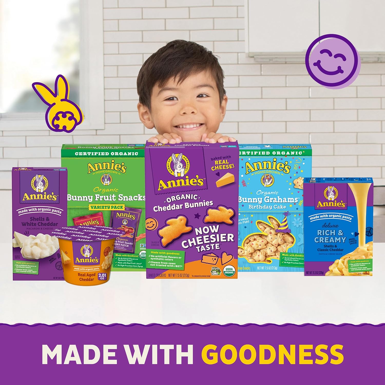 Annie's Organic Bunny Fruit Snacks – Trunk-or-Treat Allergy-Friendly Treat for Outdoor Fall Events, 22 ct