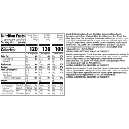 Annie's Organic Variety Pack – Road Trip Snacks for Kids in the Car, 12 Travel Pouches