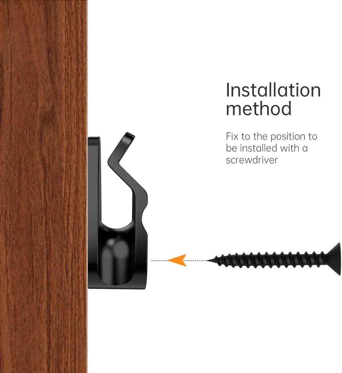 Lumicor String Light Hanger Hooks for Bedroom and Living Room – Sleek Black Clips for Headboard, Wall, and Cozy Home Aesthetic