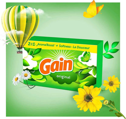Gain Dryer Sheets Original – Calming Aromatherapy Laundry Refresh for Bath Towels and Sleepwear, 240 Count