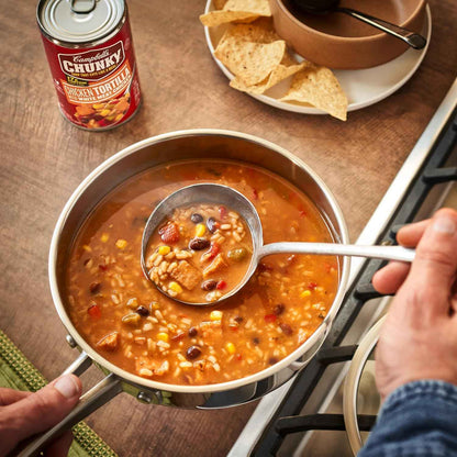 Campbell's Chunky Chicken Tortilla Soup — Microwavable Work-from-Home Dinner in Minutes, 18.6 Oz Can