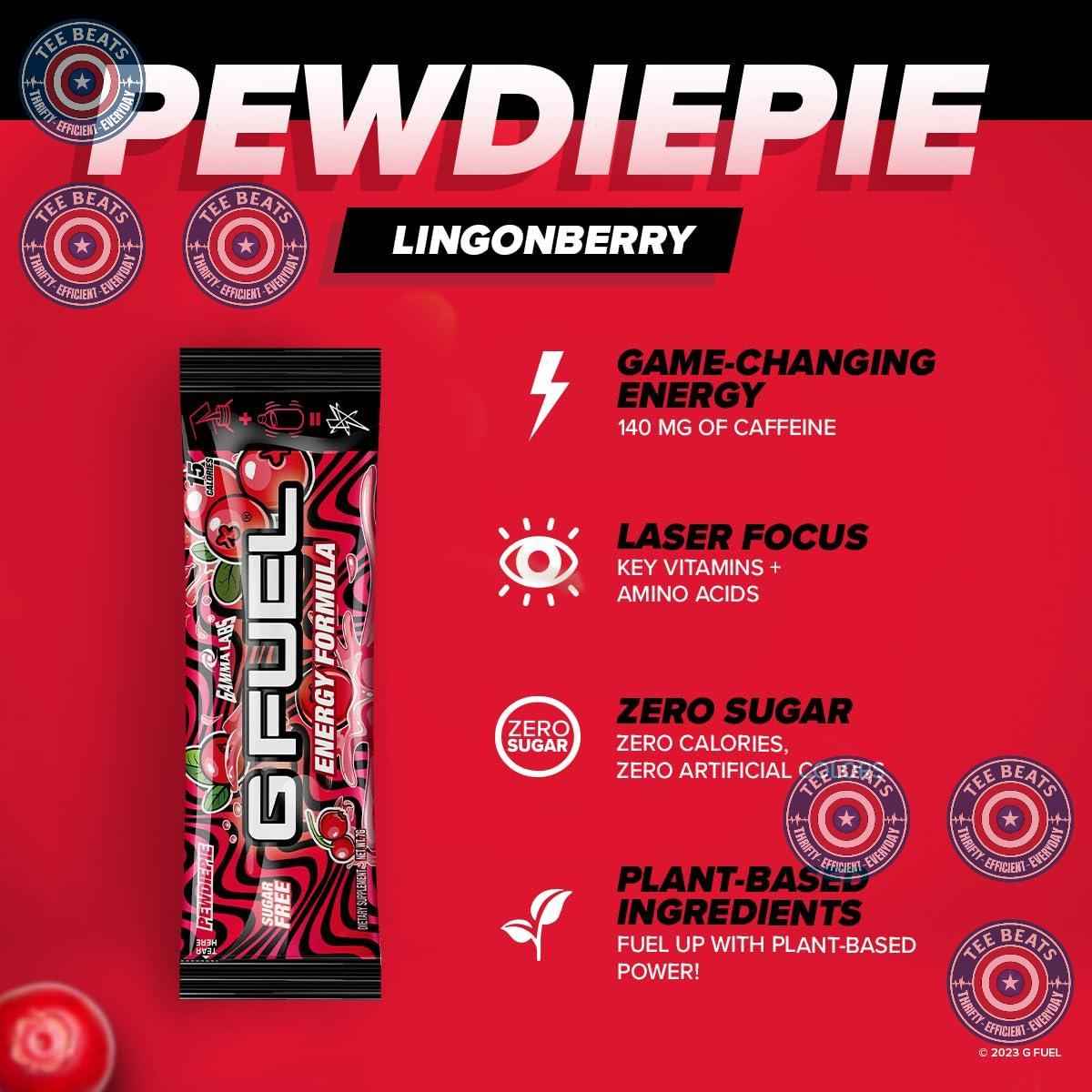 G Fuel PewDiePie Variety Flavor Energy Sticks – Birthday Gift Box for Esports Fans and PewDiePie Subscribers