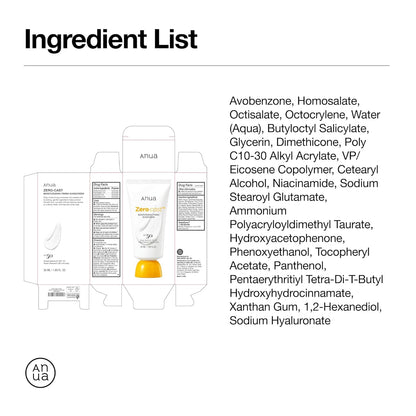 Anua Zero-Cast Moisturizing Sunscreen SPF 50 – Hyaluronic Acid Daily Sun Care for Mindful Morning Routine