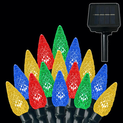 Anycosy C3 Strawberry Solar String Lights 100 LED – Crystal-Clear Cozy Living Room Christmas Lights with 8 Modes and Warm Ambiance