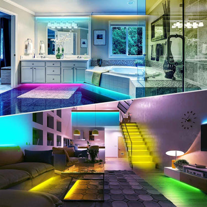 Lumiflux Aurora LED Strip Lights – 200ft Bedroom Decor with Music-Sync Ambient Glow