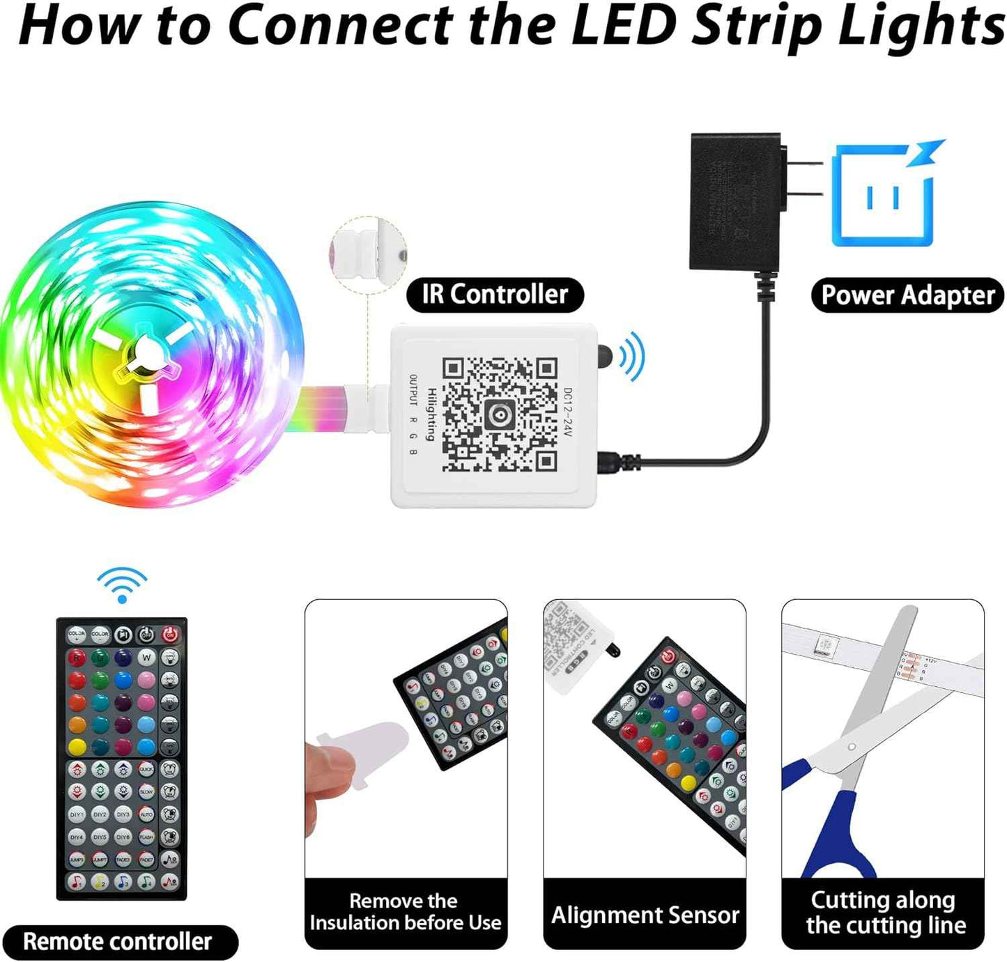 Luminoxa Aura LED Strip Lights 100ft – Child Safe 24V RGB Light Strip for Kids Bedroom, Playroom and Dorm Room Decor