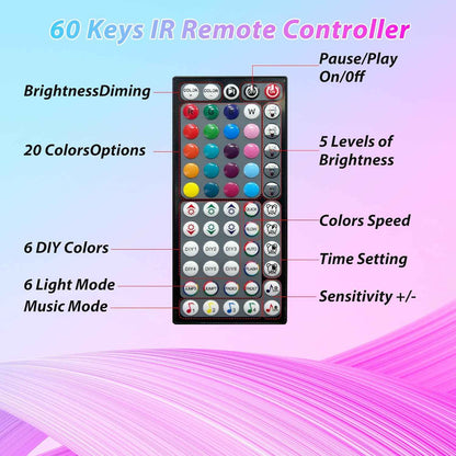 LuminaGlow LED Strip Lights – 200ft RGB Bedroom Decor with App & Remote for Cozy Aesthetic Vibes