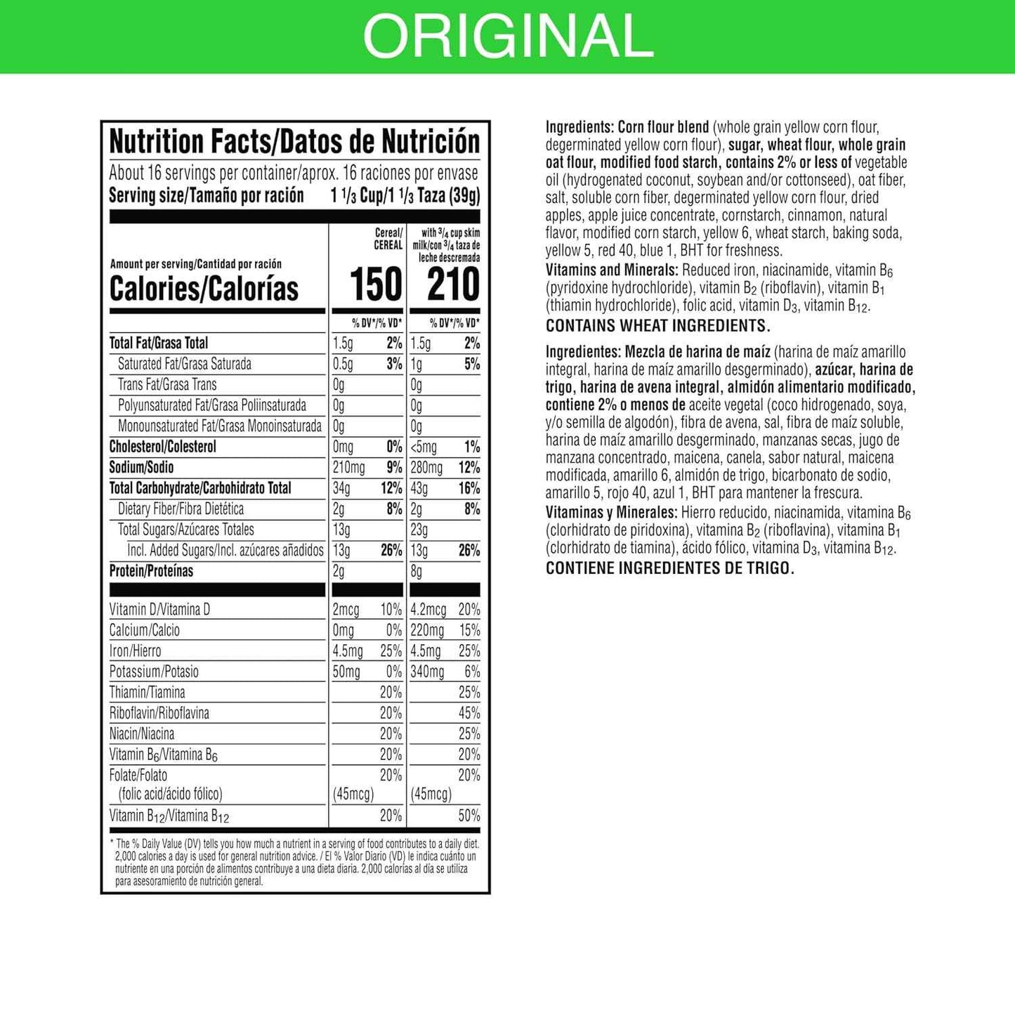 Kellogg's Apple Jacks Breakfast Cereal – Kids School Lunchbox Snack, 23oz Giant Family Box