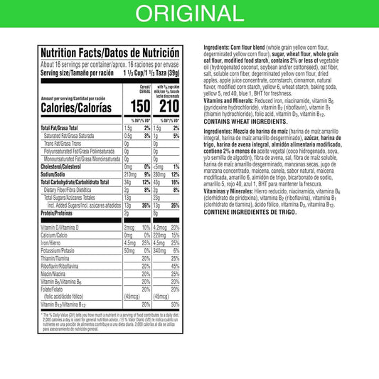 Kellogg's Apple Jacks Breakfast Cereal – Kids School Lunchbox Snack, 23oz Giant Family Box