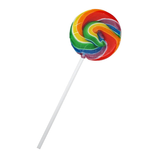 approximate 1.75 inch diameter x 5.5 inch tall lollipop size