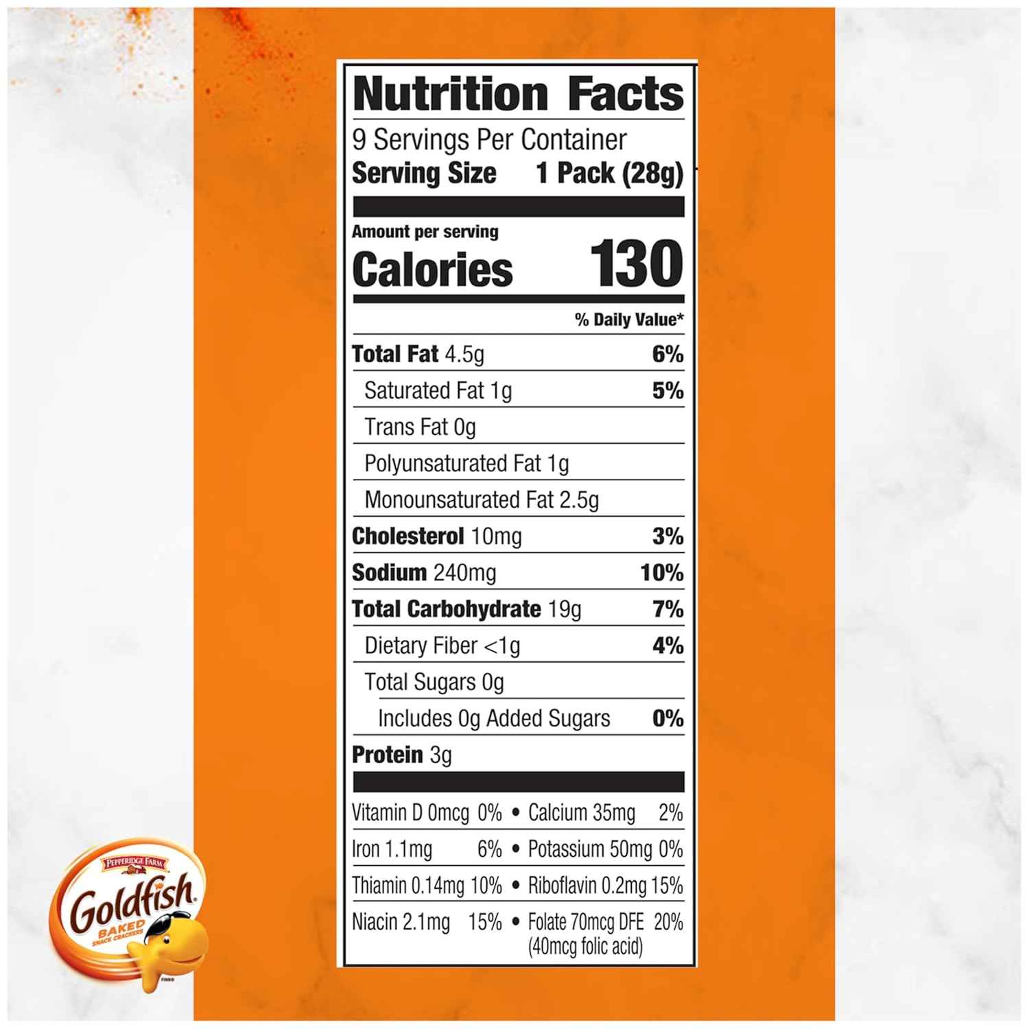 Goldfish Cheddar Cheese Crackers – Desk Drawer Office Snack, 1 oz Single-Serve Packs, 9 Count Tray