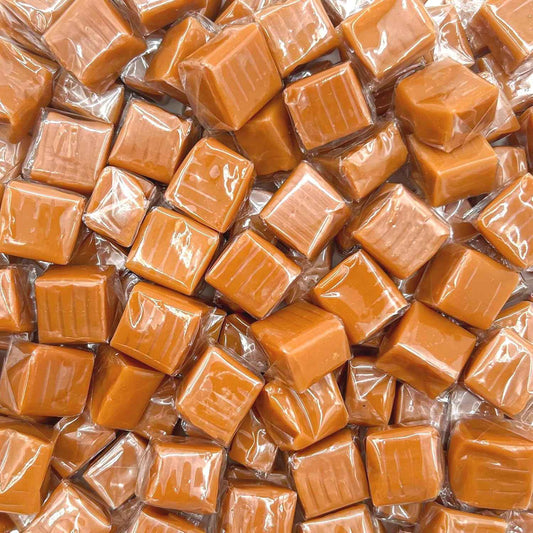 Caramel Cubes Candy – Picnic and Outdoor Party Treat, Bulk Vanilla Caramels That Travel Well in a Cooler