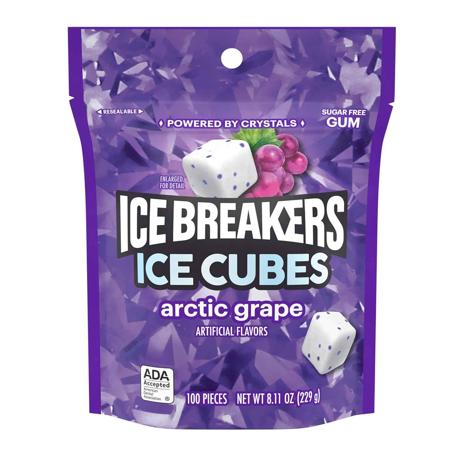 ICE BREAKERS Arctic Grape Chewing Gum – Sugar-Free Lunch Box Treat for Kids