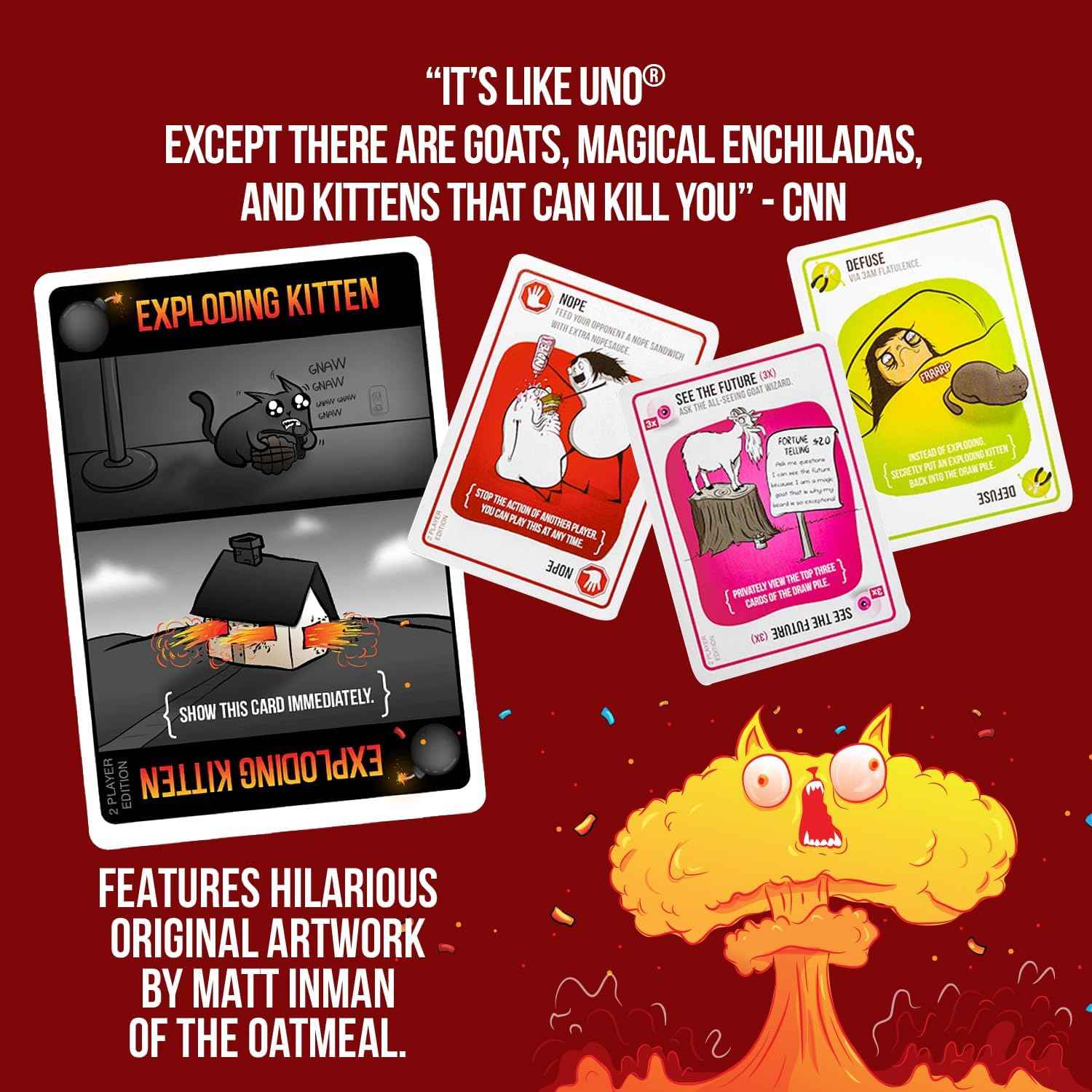 Exploding Kittens Party Pack – White Elephant Exchange Favorite, Hilarious Holiday Gift Under 15 Minutes