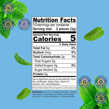 DC24 DAILY CARE 100% Xylitol Gum – Resealable Travel Pack Chewing Gum for Camping and Hiking