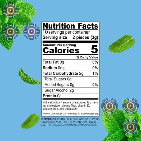 DC24 DAILY CARE 100% Xylitol Gum – Resealable Travel Pack Chewing Gum for Camping and Hiking