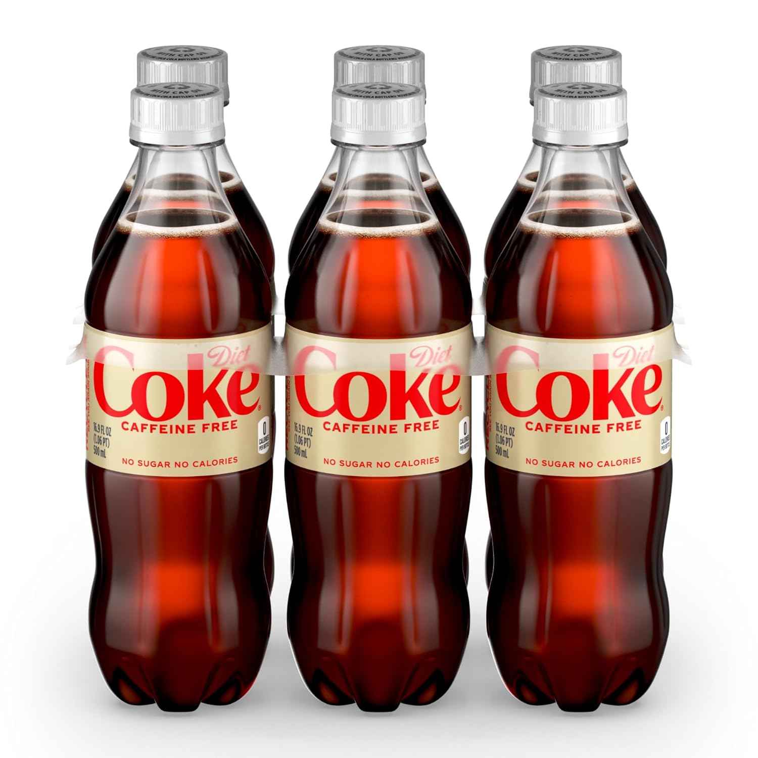 Diet Coke Caffeine Free Soft Drink 16.9 fl oz, 6 Pack – Calorie Free Cola for Mindful Family Dinners and Caffeine-Sensitive Lifestyles