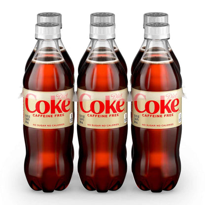 Diet Coke Caffeine Free Soft Drink 16.9 fl oz, 6 Pack – Calorie Free Cola for Mindful Family Dinners and Caffeine-Sensitive Lifestyles