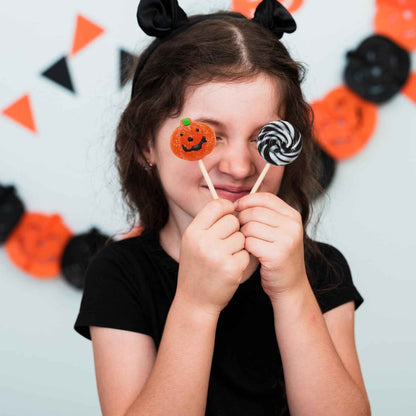 Yumzo Halloween Lollipops Bulk 24 Count – Safe Sealed Candy Treats for Kids Party Favors and Trick or Treat Night