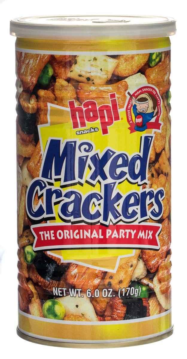 Hapi Snacks Mixed Crackers 6 Oz Can – Office Pantry Snack for Conference Rooms and Shared Breakrooms
