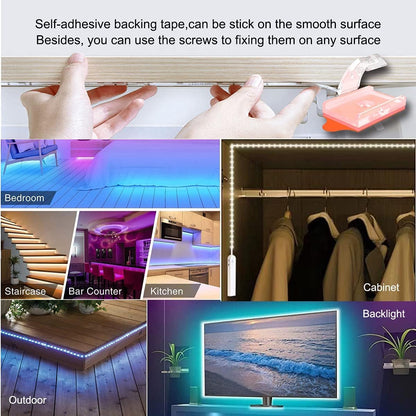 ATB Invisible LED Strip Mounting Clips for Clean Edge Room Corners, 10mm Clear Self-Locking Brackets, 100 Pack Minimalist Setup