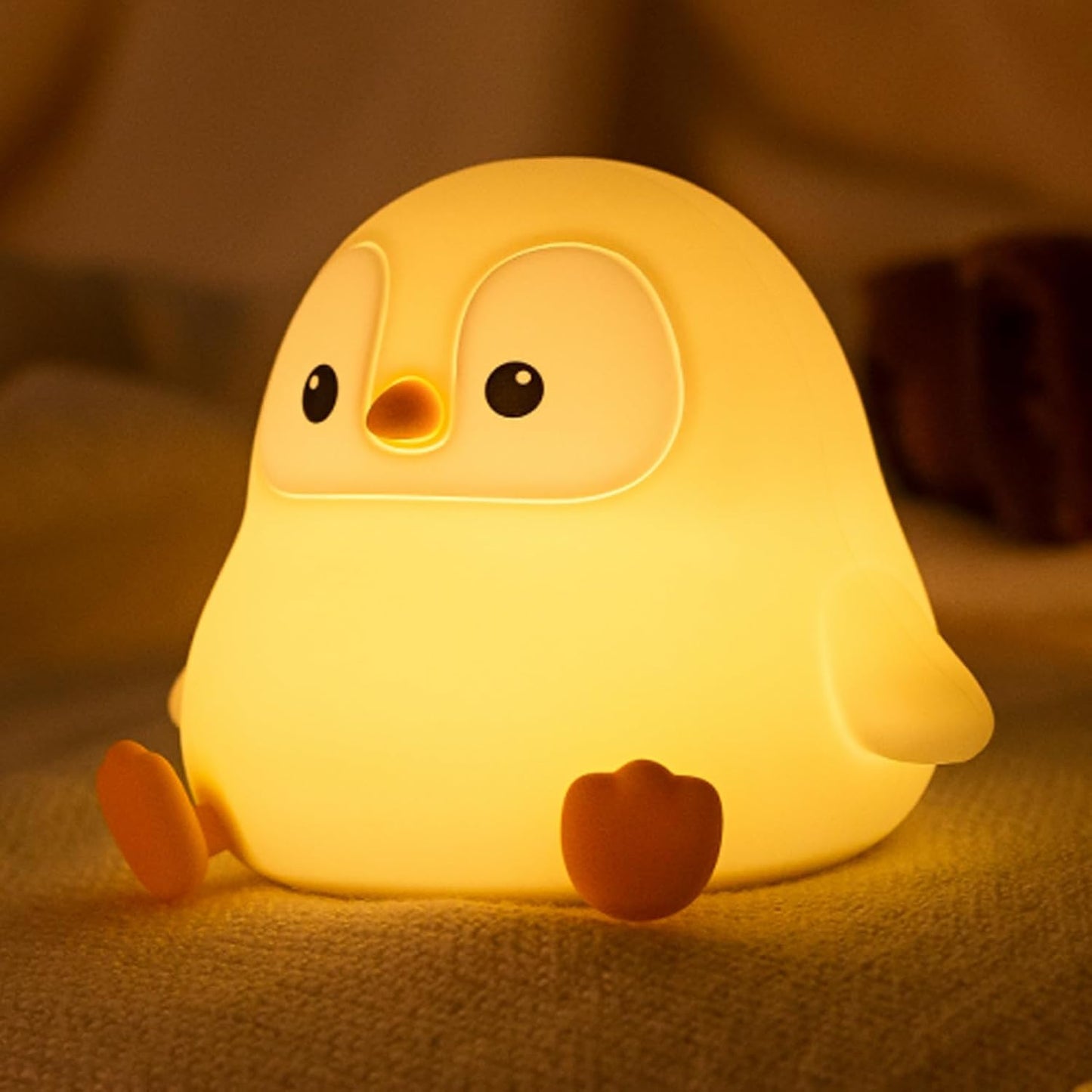 ATSUI Penguin Night Light – Calming Silicone Lamp for Bedtime Ritual, Warm Dim Light for Relaxation and Mindfulness