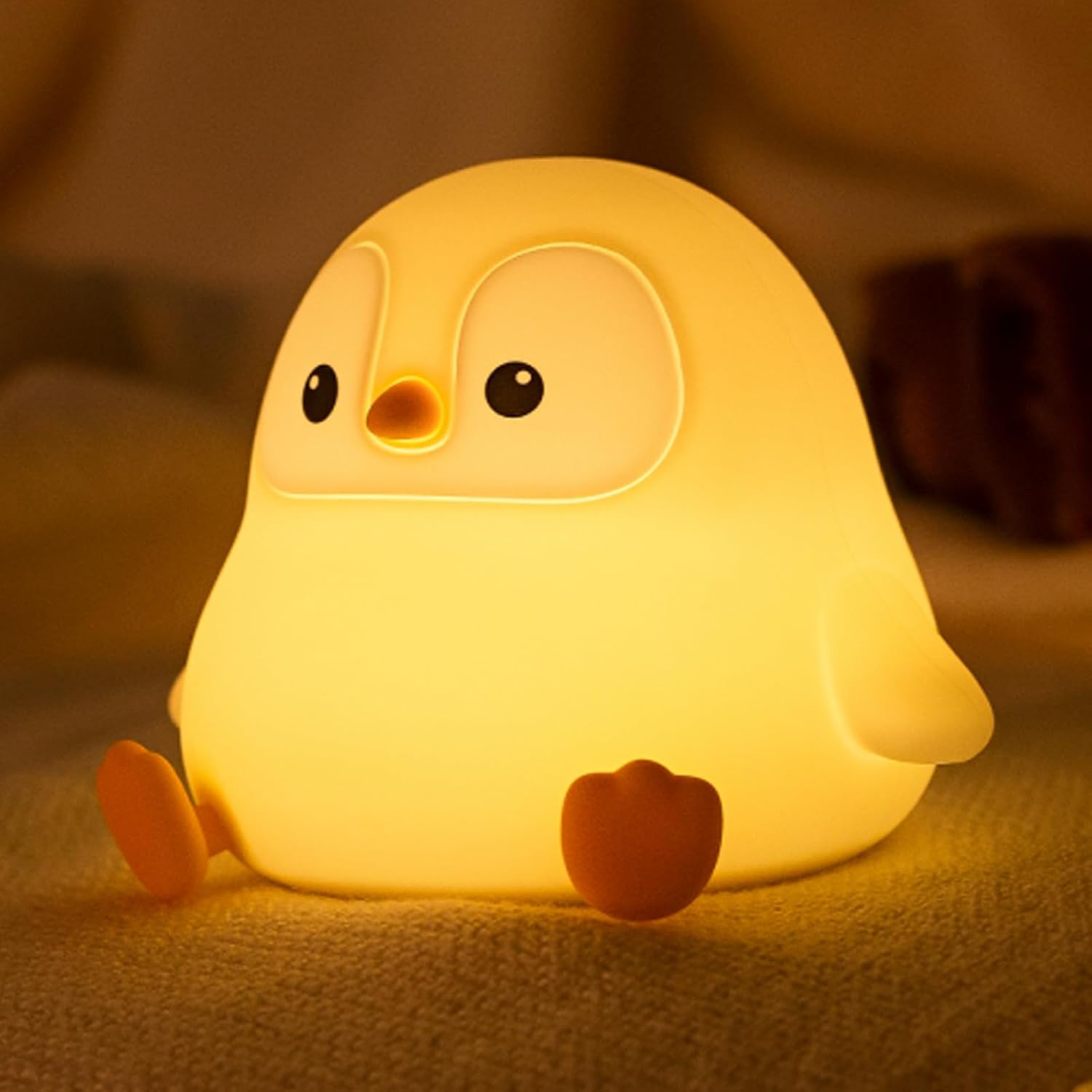 ATSUI Penguin Night Light – Calming Silicone Lamp for Bedtime Ritual, Warm Dim Light for Relaxation and Mindfulness