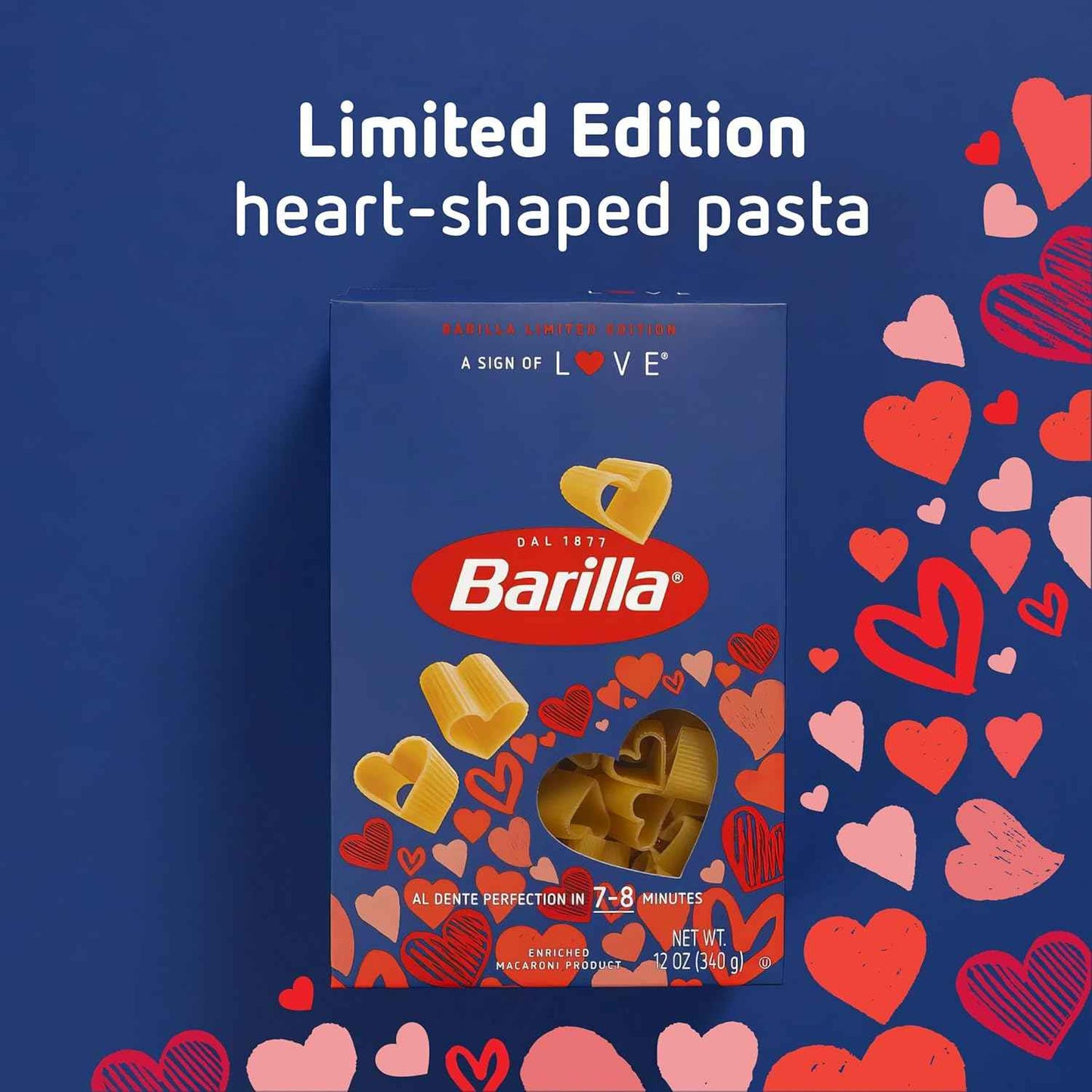Barilla A Sign of Love Heart Pasta – Premium Limited Edition Panty Staple for Foodies, Elegant Dinner Party Centerpiece