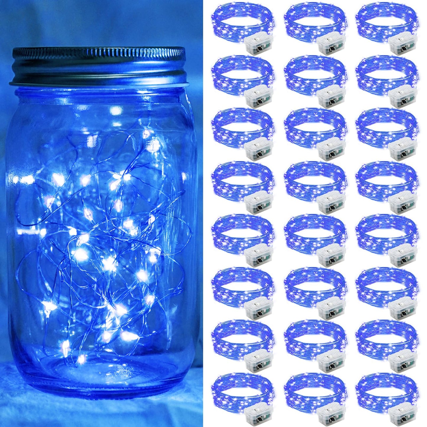 Aurora Glow Fairy Lights 7ft Battery Operated Cool to Touch Kids Room Night Light for Nursery and Playroom