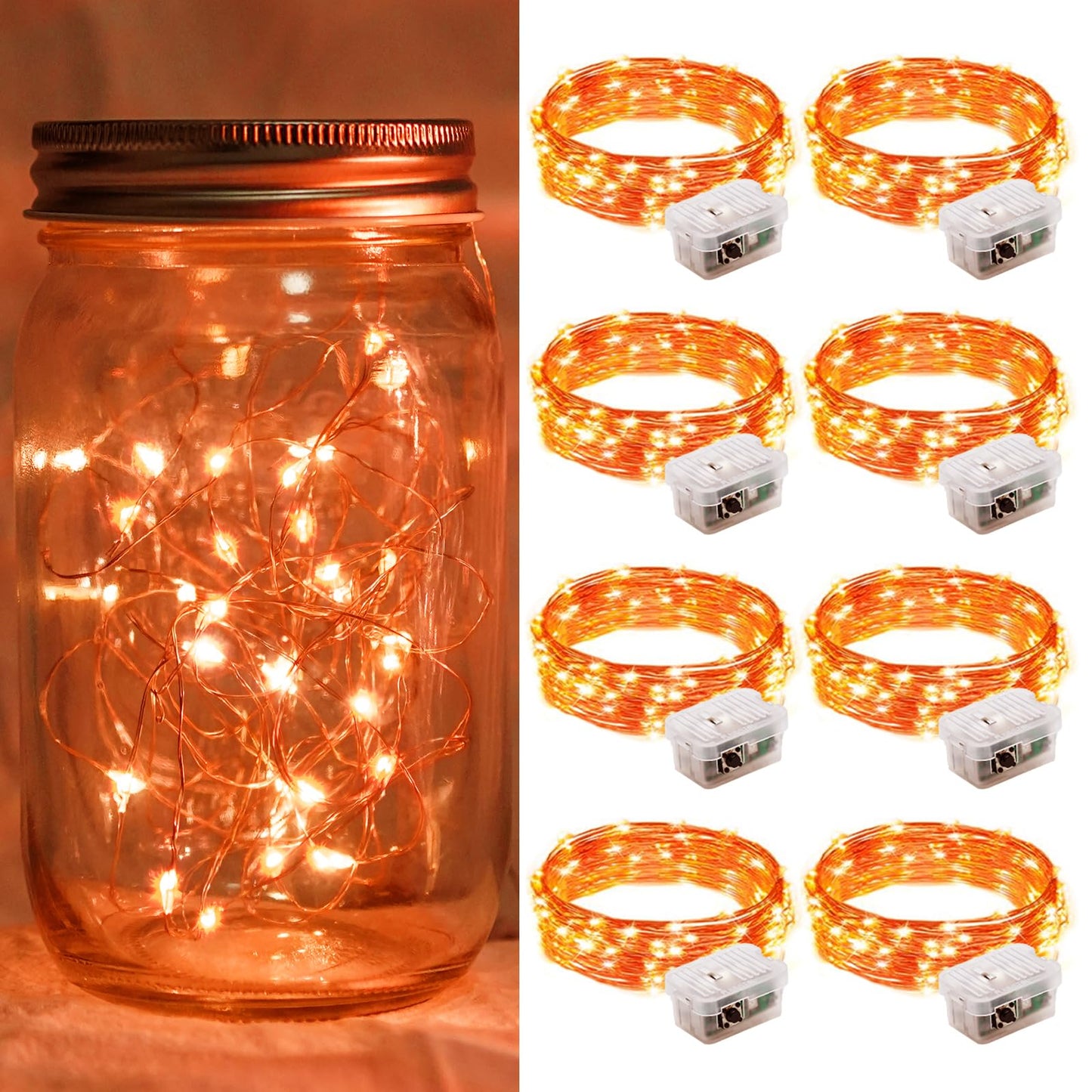 Aurora Glow Fairy Lights 7ft Battery Operated Cool to Touch Kids Room Night Light for Nursery and Playroom